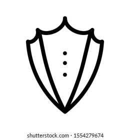 shield vector thin line icon