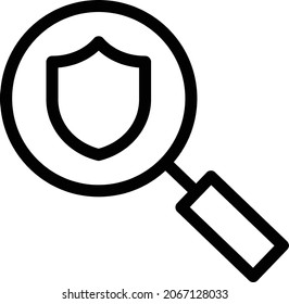 shield vector thin line icon