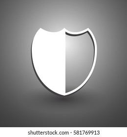 Shield vector web icon.