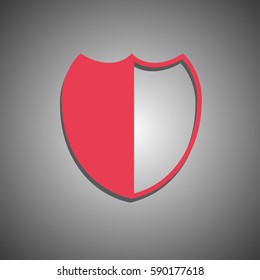Shield vector web icon.