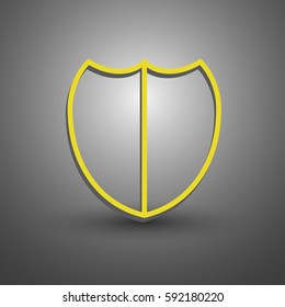 Shield vector web icon.