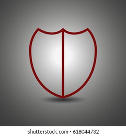 Shield vector web icon.