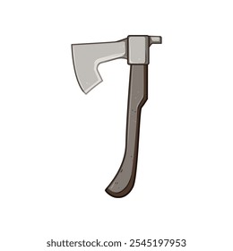 escudo viking ax cartoon. alça de lâmina, madeira de ferro, artesanato réplica escudo viking ax sinal.