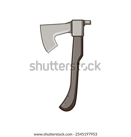 shield viking axe cartoon. blade handle, iron wood, craftsmanship replica shield viking axe sign. isolated symbol vector illustration