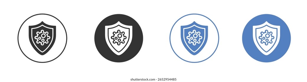 Diseños gráficos de logotipo de icono de virus Shield
