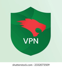 Shield VPN Logo with Tiger Head