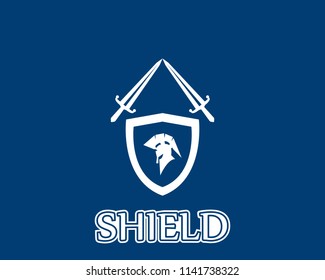 Shield war icon and symbol logo vector 
