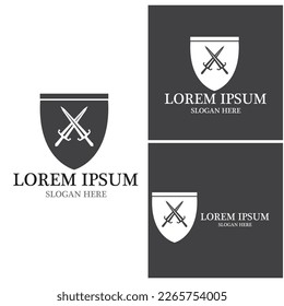 Shield War Logo Template Vector