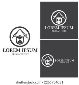 Shield War Logo Template Vector