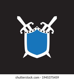 Shield war logo vector template