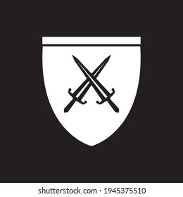 Shield war logo vector template