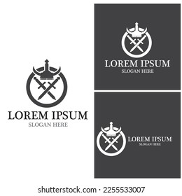 Shield War Spartan Helmet Logo Template Vector