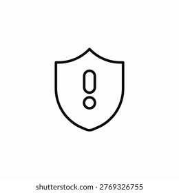 shield warning alert icon sign vector