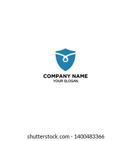 shield water drop logo design vector