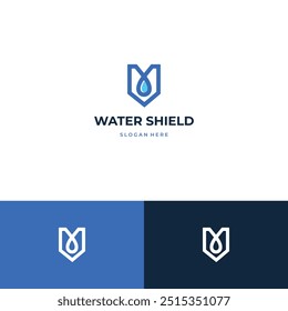 Schild mit Wasser Logo Design einfaches modernes Konzept