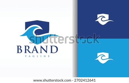 The Shield and Wave Logo Design