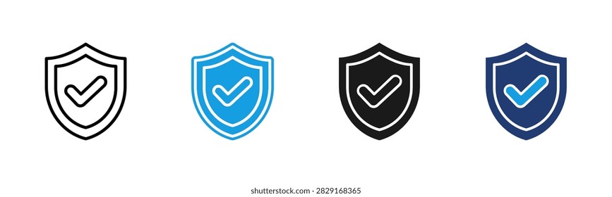 Shield web icon multiple style collection