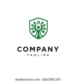 Vector de icono de logotipo de bienestar de escudo