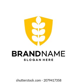 Modelo de diseño de logotipo de trigo blando Vector de ilustración