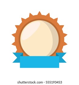 shield wheel gear blue ribbon vector illustration eps 10
