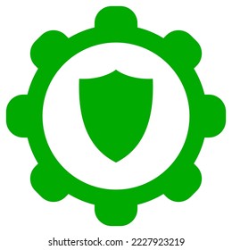 Escudo y rueda en blanco