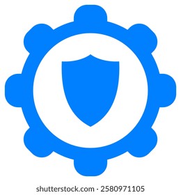 Shield and wheel on white