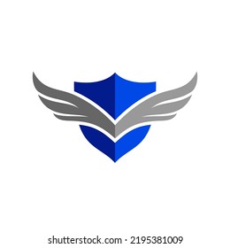 Shield and wing combination Minimalist elegant logo design