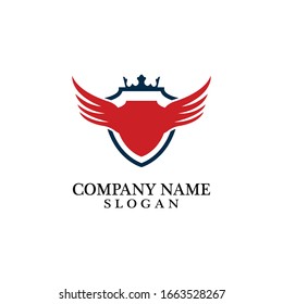 Shield, Wing and Crown for Business Logo Template Design Vector, Emblem, Design concept, Creative Symbol, Icon