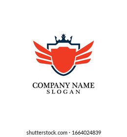 Shield, Wing and Crown for Business Logo Template Design Vector, Emblem, Design concept, Creative Symbol, Icon