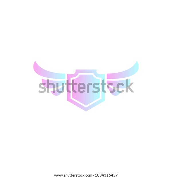shield with wing logo design in gradient color\
style on white background, shield with wing icon, logo design\
template, symbol for\
company