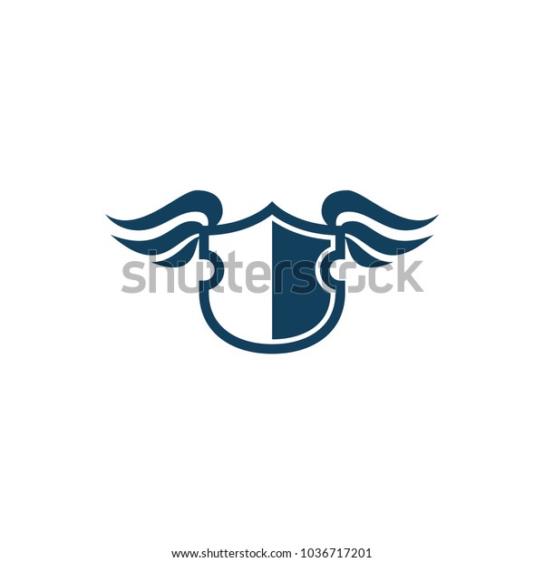 shield with wing logo design, shield
with wing icon, logo design template, symbol for
company