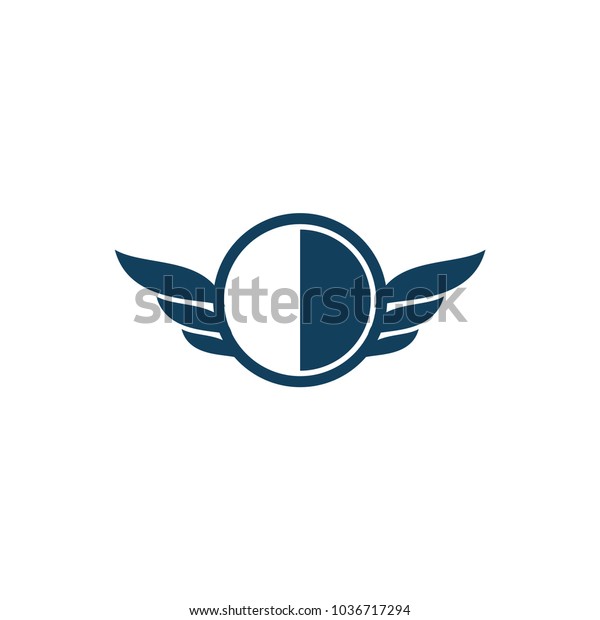 shield with wing logo design, shield\
with wing icon, logo design template, symbol for\
company