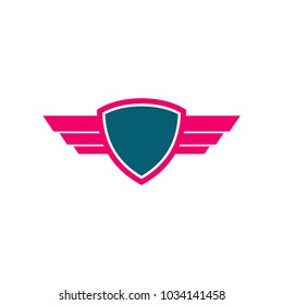 shield with wing logo design, use this design for your business