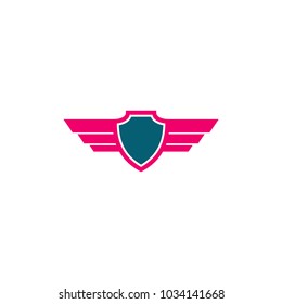 shield with wing logo design, use this design for your business