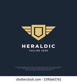 Shield wing logo design. Vector EPS 10