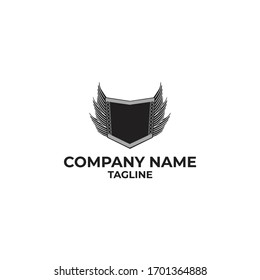 Shield and wing logos. Can be used for gaming companies.