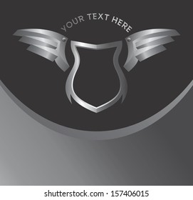 shield wing metal art