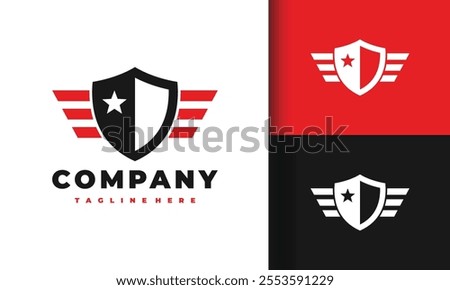 the shield wing star logo