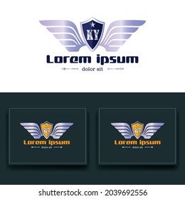 shield wing vector company logo