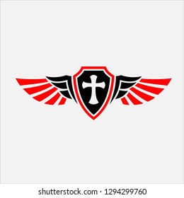 Shield Wings and Cross