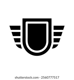 Shield with wings emblem. Concept of protection, security, and safety.