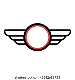 shield with wings for logo design vector file