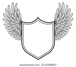 Un escudo con alas