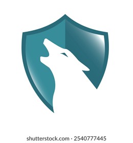 the shield of wolf head logo design secure security vector sign 
powerful concept illustration