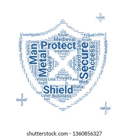 shield word cloud. tag cloud about shield.