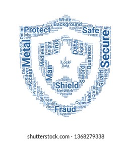 shield word cloud. tag cloud about shield