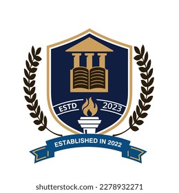 A shield with the word university on it