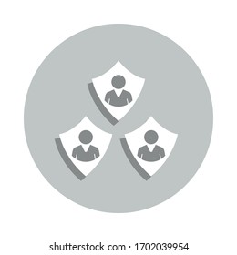 shield, worker, labor protection badge icon. Simple glyph, flat vector of Business icons for ui and ux, website or mobile application