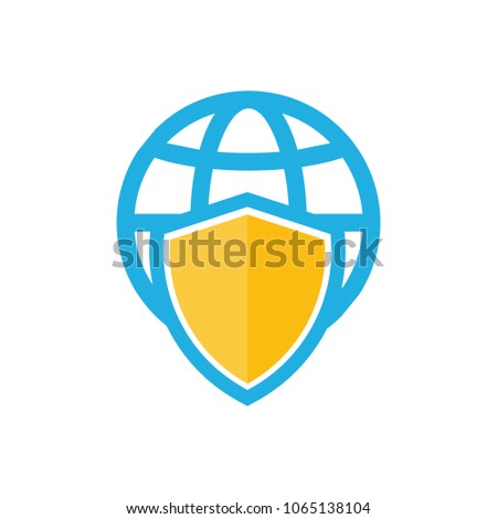 Shield World Logo Icon Design