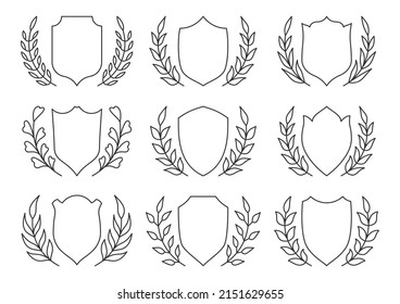 Shield banner leaves Images, Stock Photos & Vectors | Shutterstock